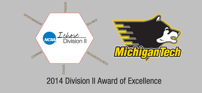 NCAA Division II Award of Excellence Bestowed on Michigan Tech