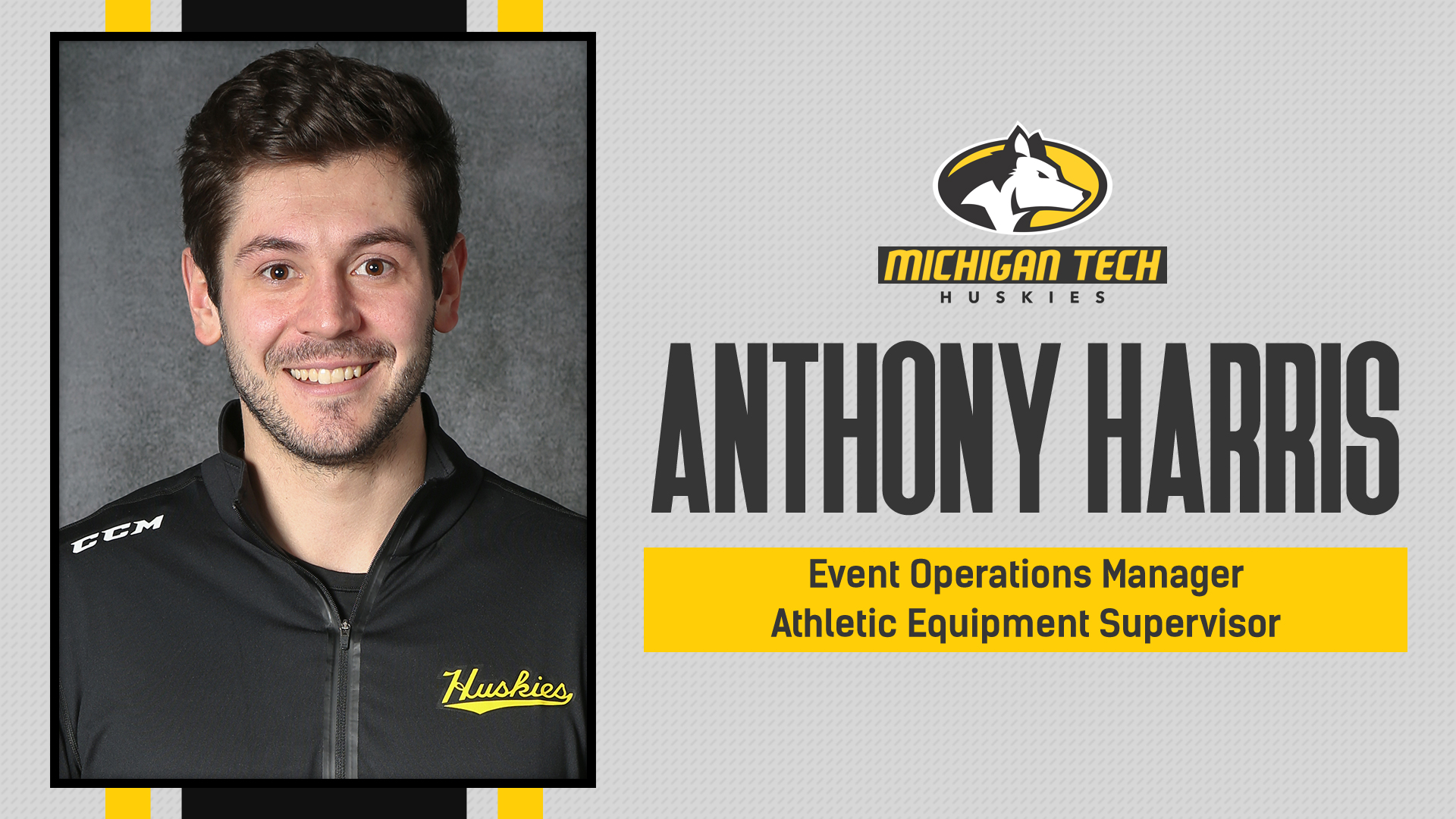 Harris named Event Operations Manager/Athletic Equipment Supervisor