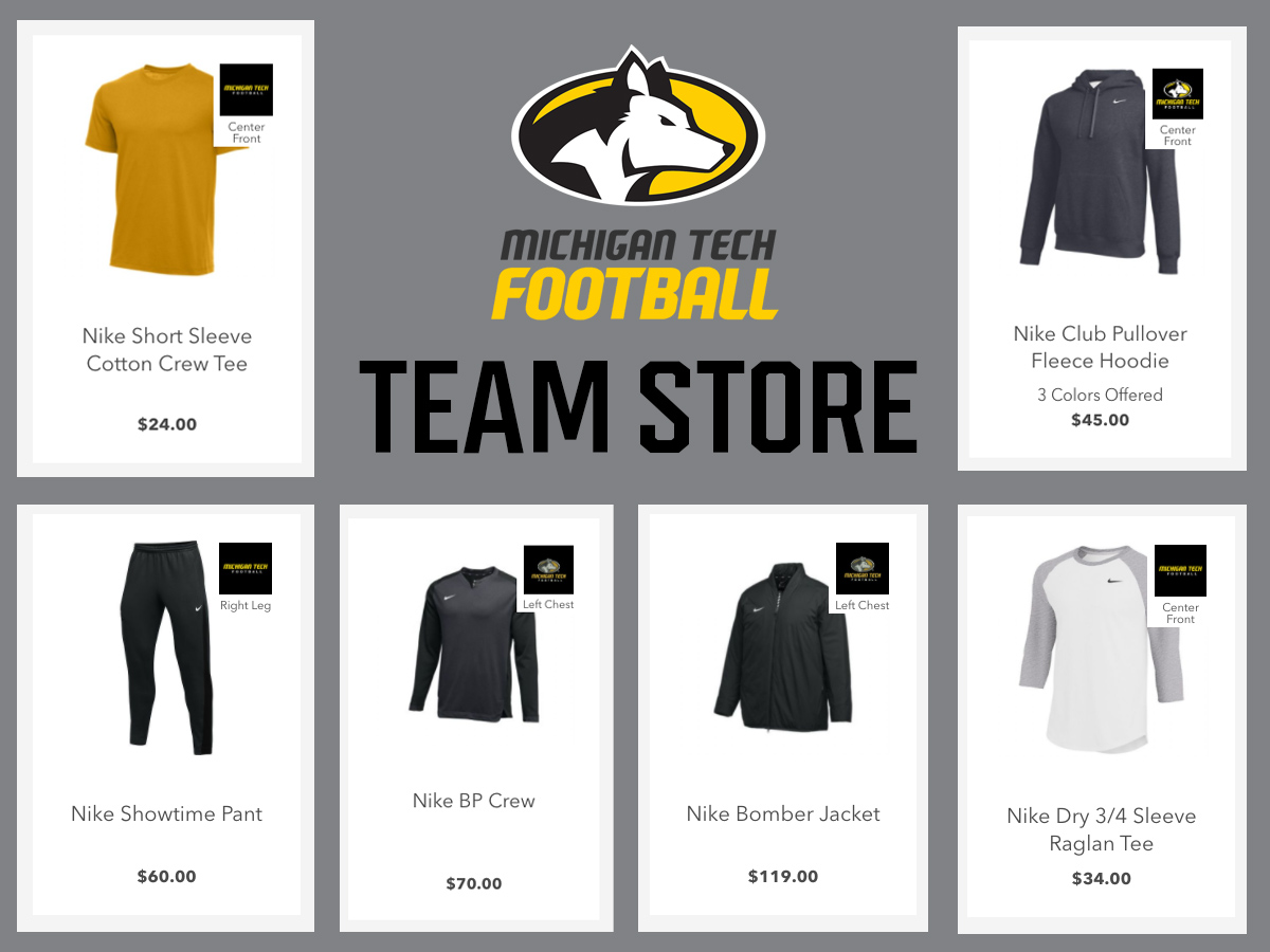 Michigan Tech Football online team store now open