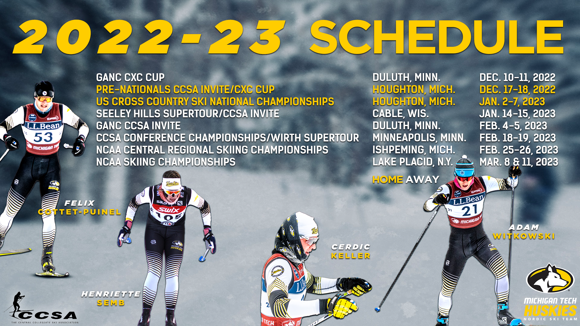 Monahan Smith’s Unveil 2022-23 Nordic Ski Team  Schedule