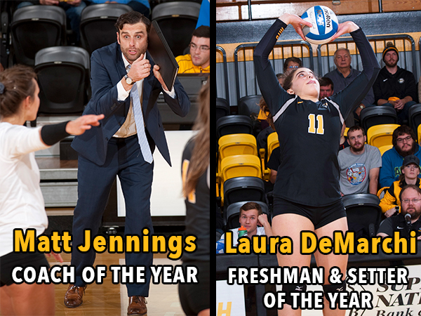 Jennings Named GLIAC Coach of the Year, DeMarchi Freshman and Setter of the Year